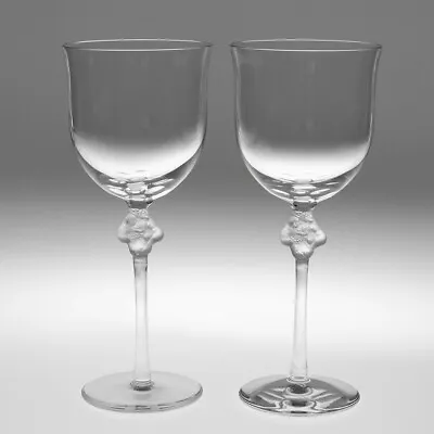 Buy Stunning Marc Lalique Roxanne Wine Glasses C1960 • 220£