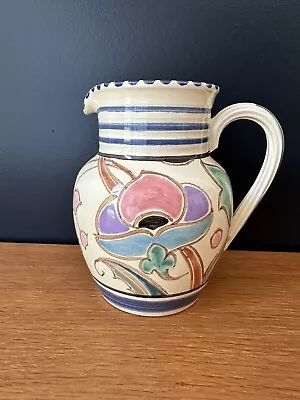 Buy Honiton Pottery Art Deco Ceramic Hand Painted Floral Medium Jug AF • 8£