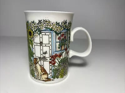 Buy Vintage Dunoon Doorways With Dog Cat Floral Mug Sue Scullard England Bone China • 18.32£