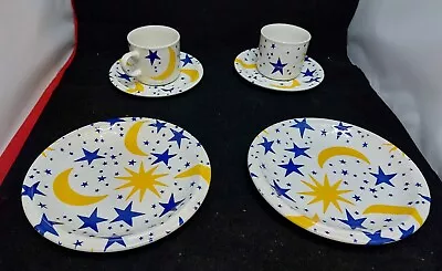 Buy Grindley FRIENDLY SKY Celestial Sun Star Moon Tea Set For 2 • 22.50£