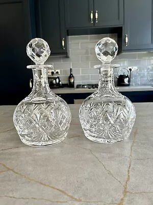 Buy Set Of 2 Royal Doulton Georgian Cut Glass Crystal Decanters • 69.99£