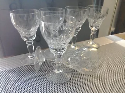 Buy Cut Glass Crystal Stemmed Glasses X 6 Liquer Wine Port Sherry Shot • 20£