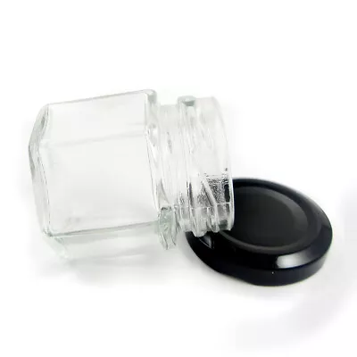 Buy Mini Glass Jam Jar Pots With Lid Craft Party Events Gifts Chutney Fair UK • 4.99£