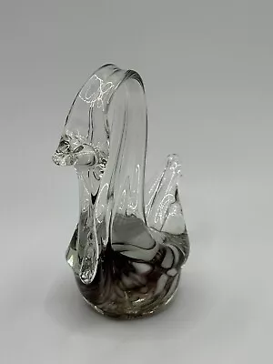 Buy MTARFA Swan Glassblower Swan Blown Glass Blue Green Clear Vintage VGC • 15£