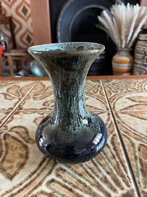Buy Fosters Pottery Vintage Vase Green Honeycomb Mottled Drip Glaze Vase 14cm High • 7.20£