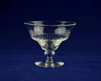 Buy Stuart Crystal Early Art Deco Champagne Glass / Saucer - 8.6cms (3-3/8 ) Tall • 14.50£