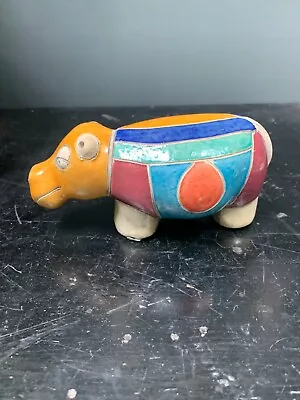 Buy South African Raku Studio Pottery Hippo • 12£