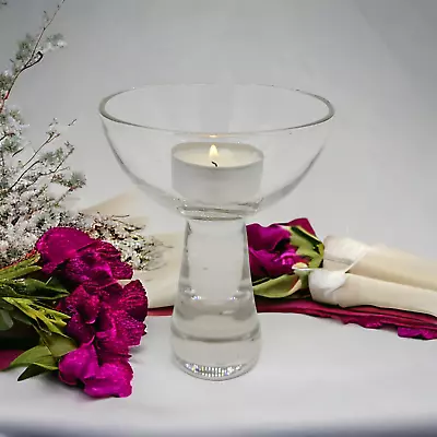 Buy Clear Glass Candle Holder - Weddings & Events • 3.50£