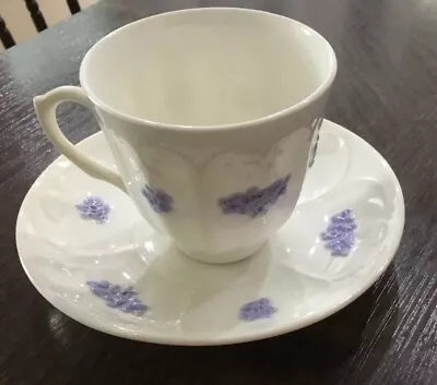 Buy Adderlay Fine Bone China CUP & SAUCER SET  Fine Raised Lilac Garlands Detail • 5.50£