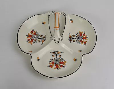 Buy Rare Art Deco Burleigh Ware Pottery Orange Tree Pattern, Trefoil Serving Dish • 20.50£
