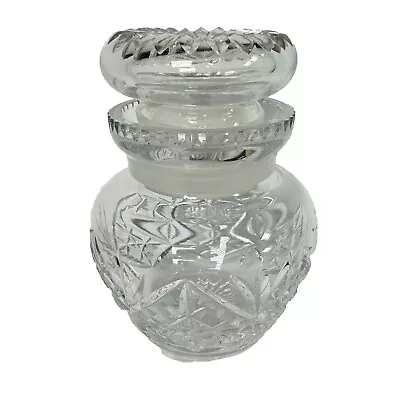 Buy Vintage Lead Crystal Cut Glass Pickle Or Storage Jar With Mushroom Stopper • 14.99£