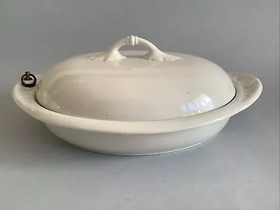 Buy Rare Antique Late Foley Shelley England 1910-1916 White Oval Warming Dish • 0.99£