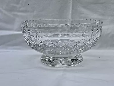 Buy Heavy Vintage Deep Cut Lead Crystal Glass Mid Century Pedestal Fruit Bowl Dish • 34.99£