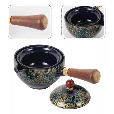 Buy  Loose Tea Side Pot Handle Kettle Restaurant Porcelain Teapot Travel Individual • 13.99£