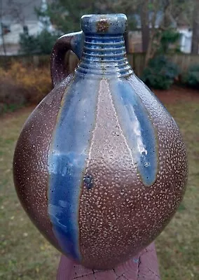 Buy Mark Hewitt 12 H Salt Glaze North Carolina Glass Run Jug NC Pottery Circa 1985 • 133.50£