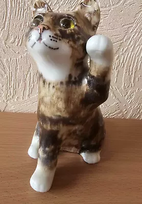 Buy Winstanley Cat Size 3 Cathedral Glass Eyes  Tabby Cat Reaching • 44£