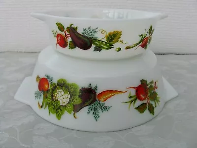 Buy Vintage JAJ Pyrex Casserole Dishes Serving Bowls Tuscany Market Garden Design 2x • 12£