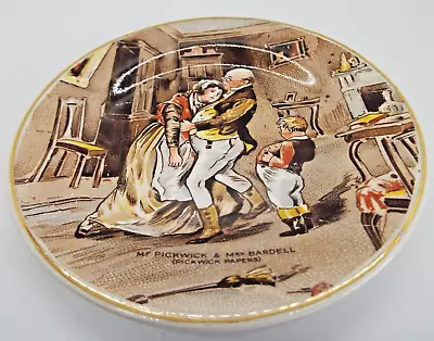Buy Vintage Plex St. Pottery Dickens Series Ware Mr Pickwick & Mrs Bardell Plate • 6.95£