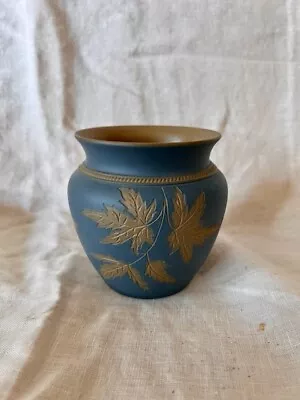 Buy Vintage Langley Ware Mill Pottery/Ceramic Blue Fern Pot With Incised Decoration • 54.98£
