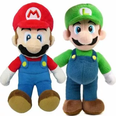 Buy Super Mario Bros. Plush Doll Mario Luigi Soft Toy Stuffed Animal Teddys 25cm • 7.95£