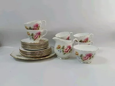 Buy Duchess Bona China Set 21 Piece Gold Edging Tea Cups&Saucers Milk Jug Sugar Bowl • 14.99£