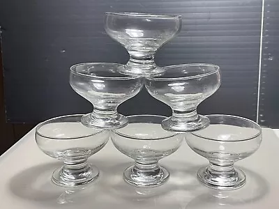 Buy Set Of Six Vintage Style Kitchenalia Glass Stem Footed Dessert Dishes/bowls • 12.99£