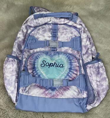 Buy POTTERY BARN KIDS Blue Purple Tie-Dye Mackenzie Small Backpack “Sophia” • 27.95£
