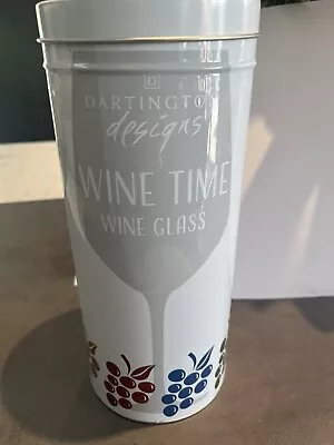 Buy Tall Dartington Designs Crystal Glass Wine Time Glass Tin Boxed • 12.50£