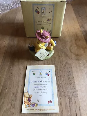 Buy Royal Doulton Winnie The Pooh “the Perfect Hat For Gardening” Figurine + Coa • 15£
