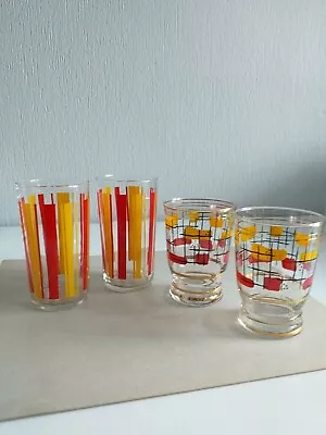 Buy 4  Assorted Vintage 50s 60s  Drinkin Glasses  • 12£