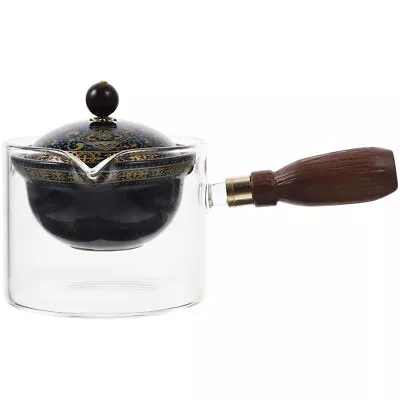 Buy  Glass Rotating Tea Set Travel Bathroom Jars Teapot Side Handle • 20.78£
