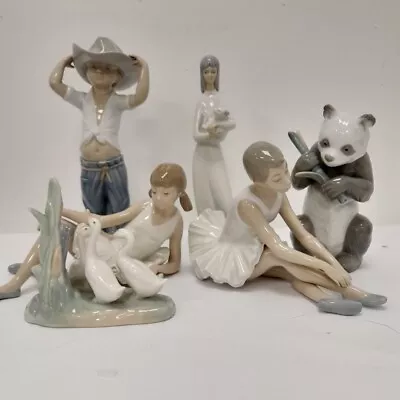 Buy Lladro Nao Figurines Geese Cowboy Ballerinas Decorative Collectables RMF17-RH • 10.51£