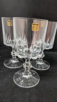 Buy 3 Vintage Crystal Stemware Wine Glasses Diamond Pattern 7.5  • 13.98£