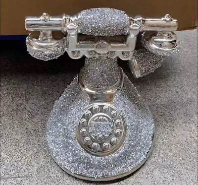 Buy New Stunning Telephone Sparkle Ornament Bling Crushed Diamond Retro Style Gift  • 21.99£