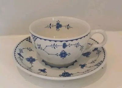 Buy Vintage Masons Furnivals Denmark Blue Large Tea Cup & Saucer X1 • 12£