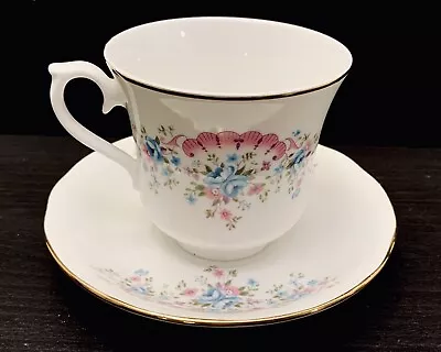 Buy Queen Anne Bone China Tea Cup Small Pink & Blue Flowers Vintage Made In England • 18.43£