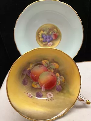 Buy Vintage  Paragon Double Warrant Teacup And Saucer Fruit Signed • 209.68£