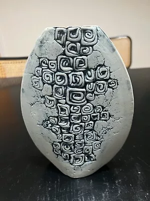 Buy Tenmoku Studio Pottery Table Art Vase Malaysian Ceramic Squares • 15£