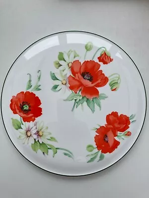 Buy Royal Worcester Poppies Cake Plate  11”  With Presentation Box. • 10.50£