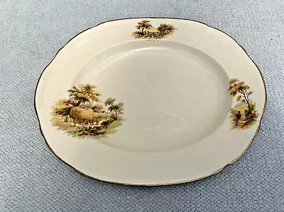 Buy Large Vintage Alfred Meakin THE HAYRIDE  12  Creamware Oval Meat Platter • 5£