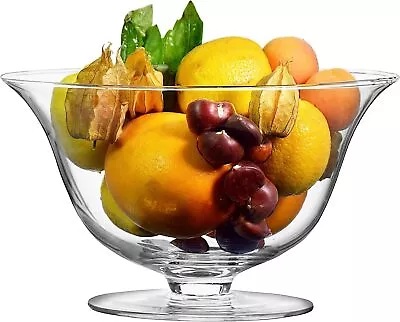 Buy CLEARANCE Glass Footed Bowl For TRIFLE Dessert Fruit Salad H14cm W23cm 2L DALIA • 14.99£