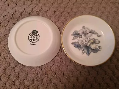 Buy Pair Royal Worcester 51 Fine Bone China Floral Trinket Dishes • 4.99£