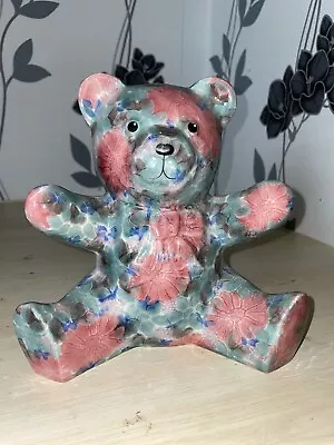 Buy Park Rose Bridlington Pottery Floral Teddy Bear 7” Ornament • 21.24£