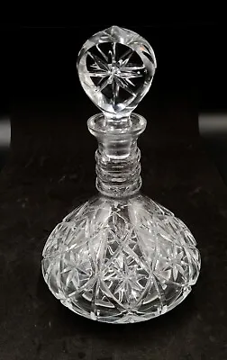 Buy Vintage Crystal Cut Glass Decanter Ships Decanter Unmarked • 24.50£