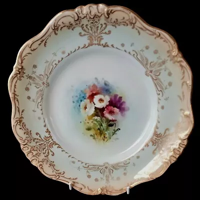Buy Doulton Burslem Hand Painted Scroll Edge 9  Porcelain Cabinet Plate 1882-1891 • 29£