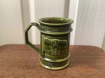Buy Vintage 1970's Holkham Green Pottery Atlantic RNLI Lifeboat Mug Tankard • 5.49£