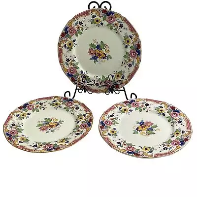Buy Grindley Tunstall 3 ANNABELLE 8.75 Inch Lunch Plates England Vtg 1930s China HTF • 27.95£