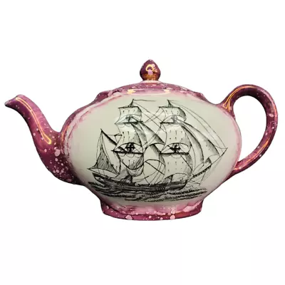 Buy Gray's Pottery Stoke On Trent England 4 Cup Teapot 2 Mast Ship • 27.95£
