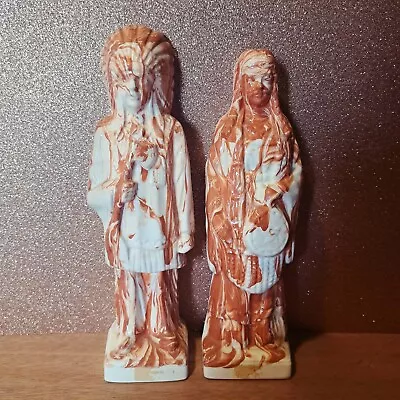 Buy Native American Indian Figurines Originals By G. Green Wyoming Pottery Set Of 2 • 103.44£