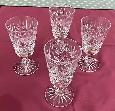 Buy Vintage Set Four Thomas Webb Warwick Claret Glasses In Superb Condition 4 1/8” • 10£